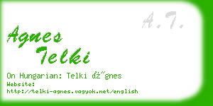 agnes telki business card